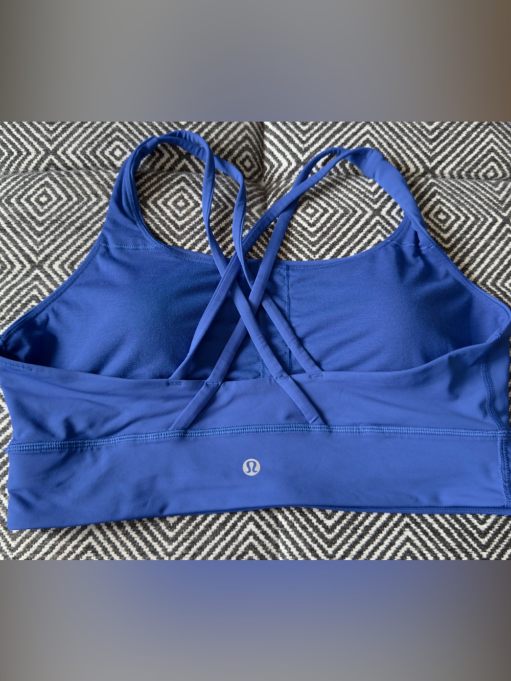 lululemon athletica cobalt blue strappy sports bra - size 12